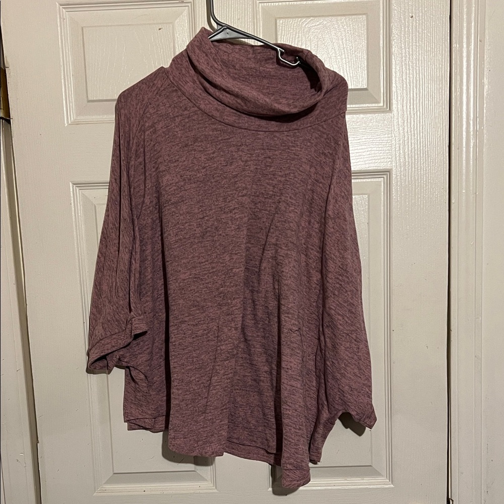 SHEIN Maroon Cowl Neck Sweater